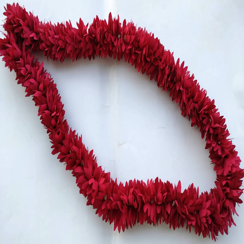 Maroon Fabric Reusable Garland For God Frames
