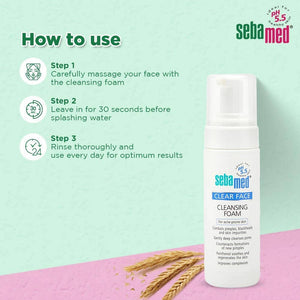 Sebamed Clear Face Cleansing Foam use
