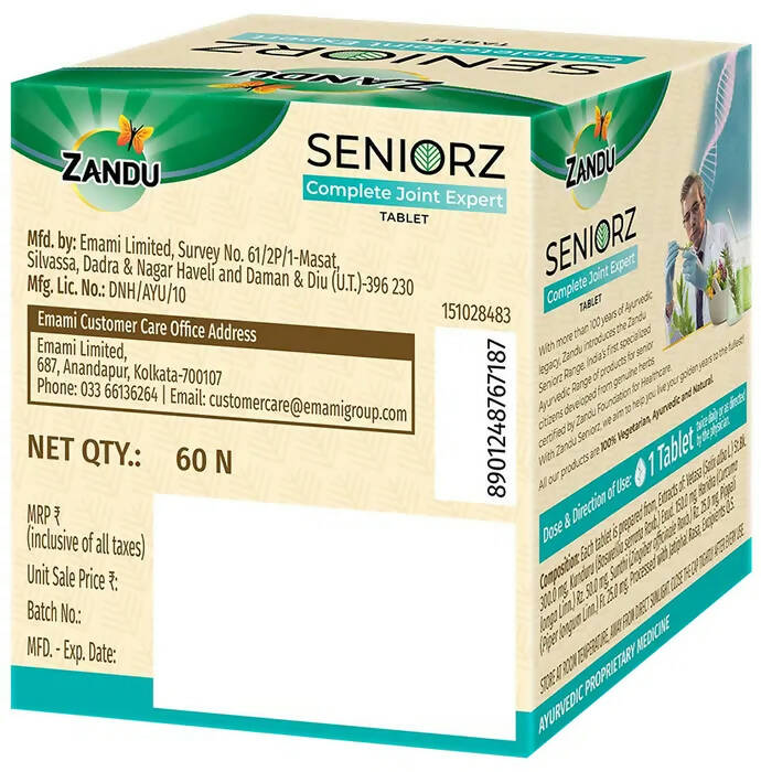 Zandu Seniorz Complete Joint Expert Tablets - Distacart