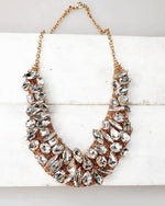 Thumbnail for Bling Accessories Glass Statement Crystal Necklace - Distacart
