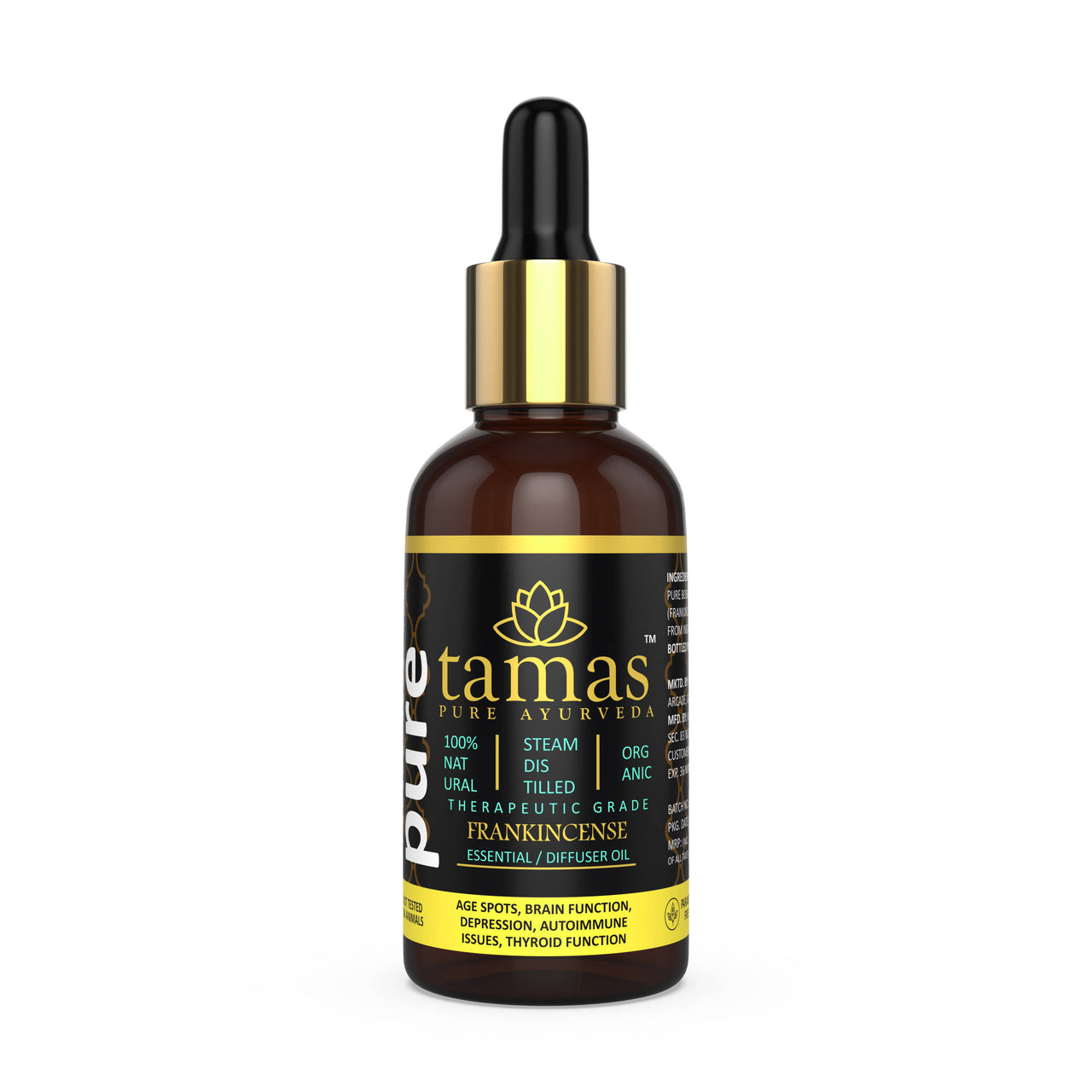 Tamas Pure Ayurveda 100% Organic Frankincense Essential Oil - USDA Certified Organic - Distacart