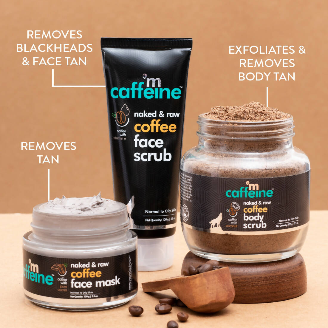 mCaffeine Coffee De-Tan Kit - Remove Tan & Dead Skin - Distacart