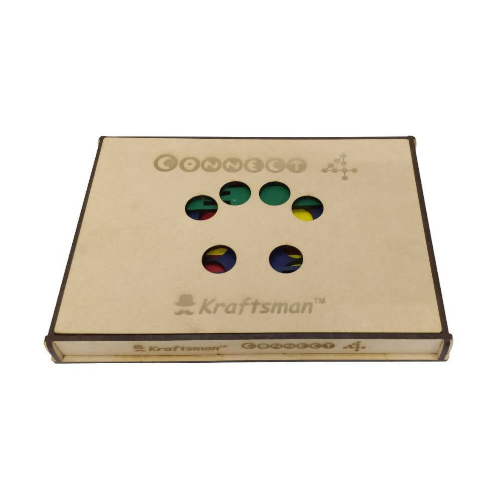 Kraftsman Get-4 In A Row Or Get-In-Line Wooden Game Of Strategy Game - Distacart