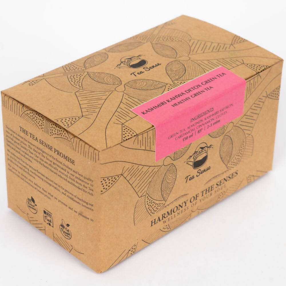 Tea Sense Kashmiri Kahwa Detox Green Tea Bags Box - Distacart