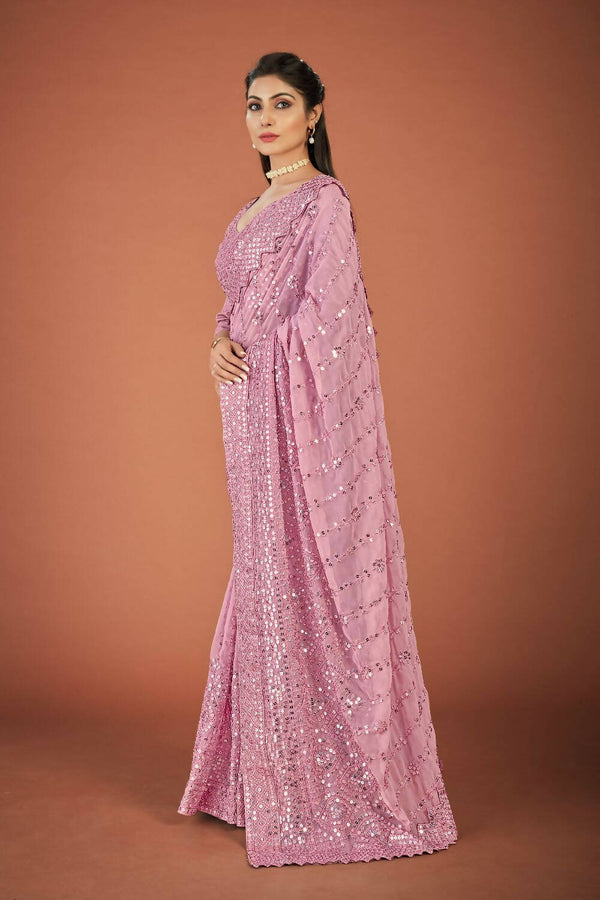 Vastrasky Onoin Georgette Designer Saree - Distacart