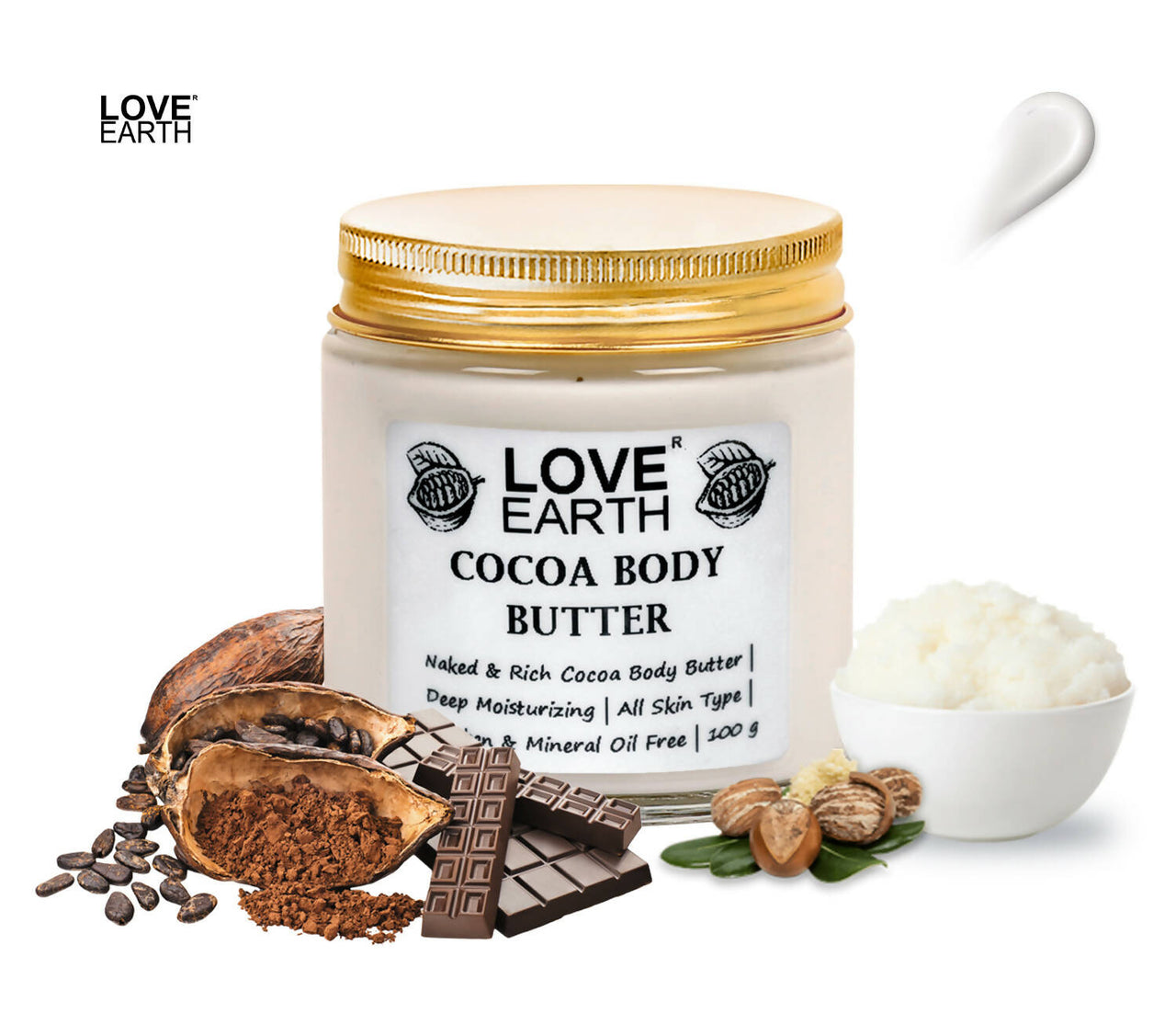 Love Earth Cocoa Body Butter Deep Moisturizing - Distacart