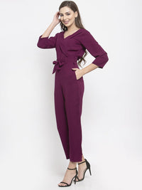 Thumbnail for Jompers Women Purple Solid Jumpsuit - Distacart