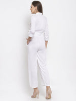 Thumbnail for Jompers Women White Solid Jumpsuit - Distacart