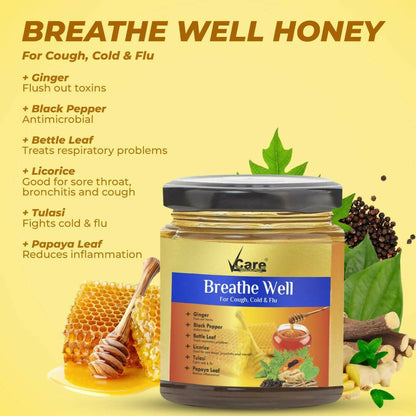 VCare Breathe Well Honey Tea - Distacart