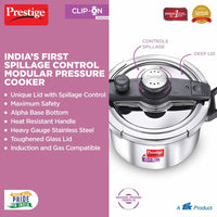 Thumbnail for Prestige Clip On Svachh Stainless Steel Pressure Cooker