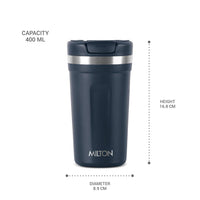 Thumbnail for Milton Corral Thermosteel Insulated Coffee Mug Tumbler - 400ml (Navy Blue) - Distacart