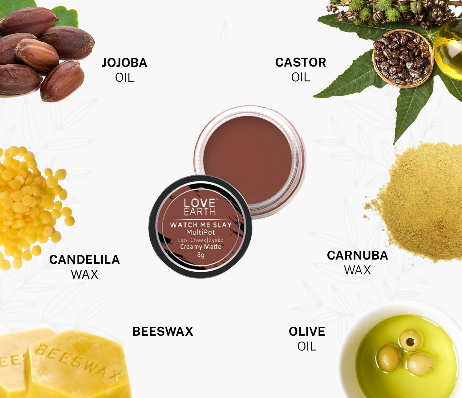Love Earth Lip Tint & Cheek Tint Multipot Combo Raspberry Pink & Caramel Brown - Distacart