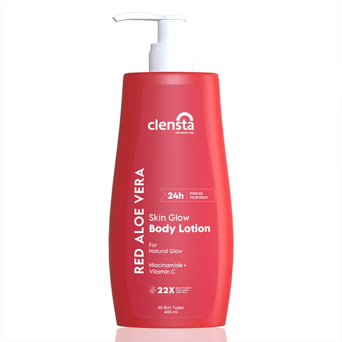 Clensta Red Aloe Vera Skin Glow Body Lotion - Distacart