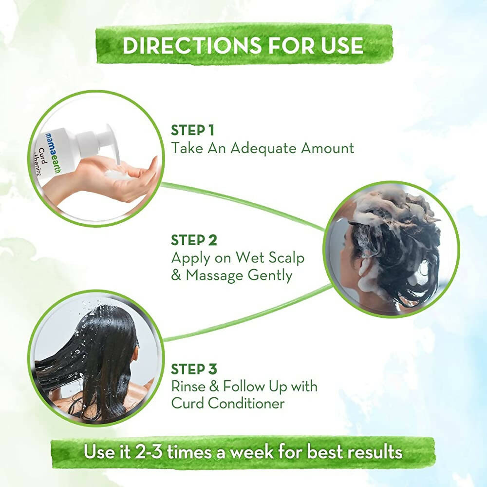 Mamaearth Curd Smoothening Shampoo for Smooth & Shiny Hair - Distacart