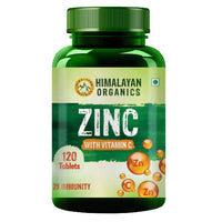 Thumbnail for Himalayan Organics Zinc With Vitamin C Tablets: 120 Tablets