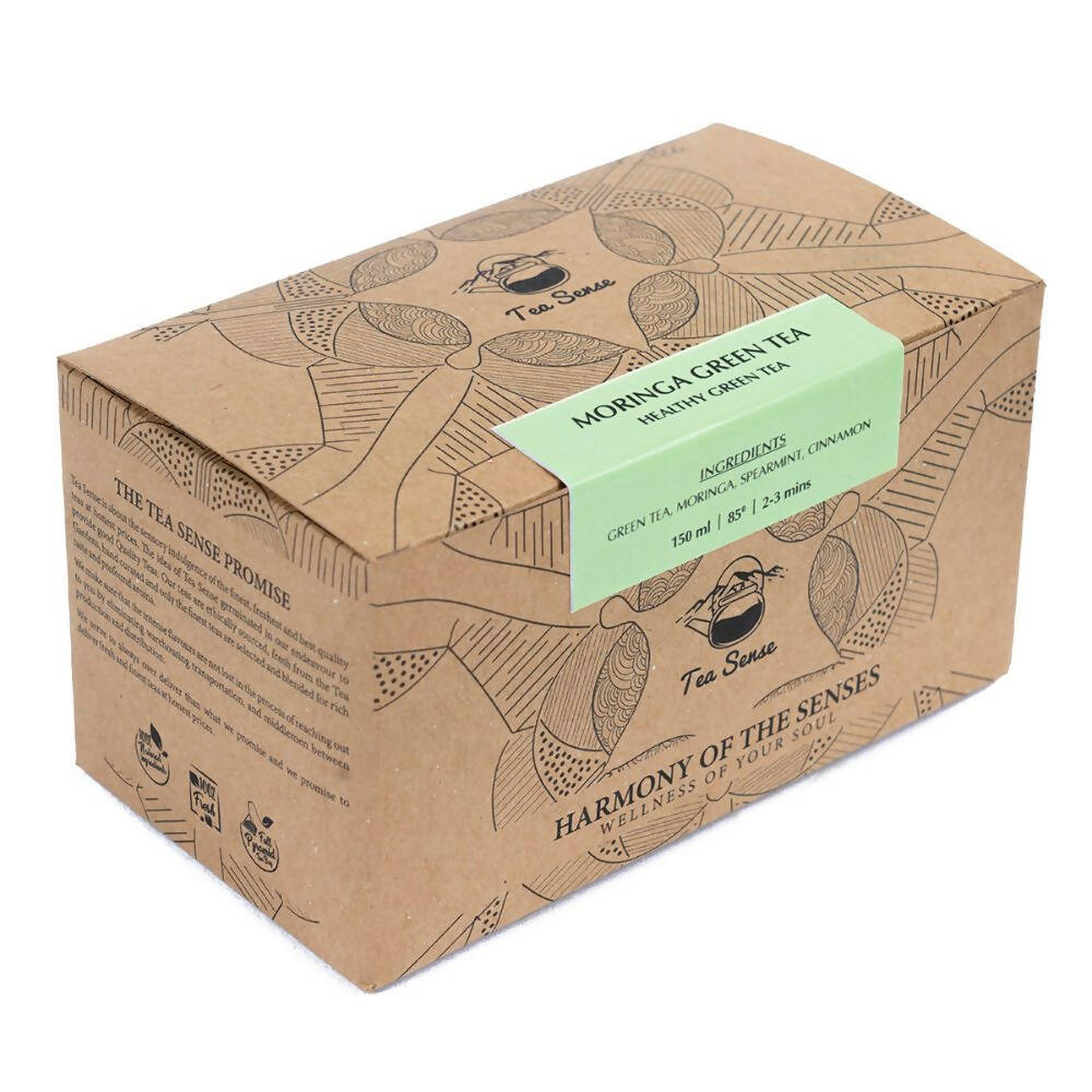 Tea Sense Moringa Green Tea Bags Box - Distacart
