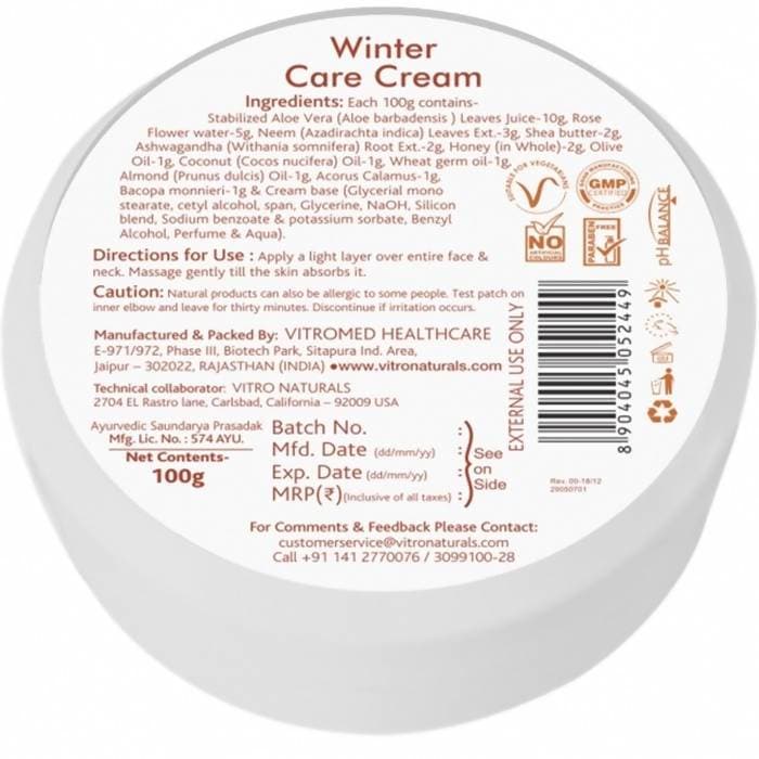 Vitro Naturals Winter Care Cream - Distacart