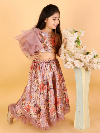 Lil Drama Girls Ghaghra Choli Set - Multi - Distacart