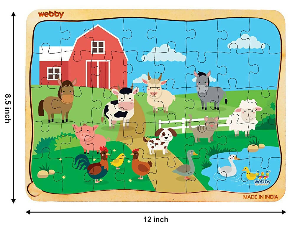 Webby Farm House Wooden Jigsaw Puzzle- 40 Pcs - Distacart