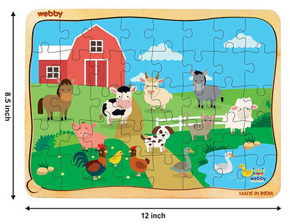 Webby Farm House Wooden Jigsaw Puzzle- 40 Pcs - Distacart