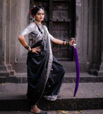 Thumbnail for DEIANA'S Beautiful Golden Jari with New Design Soft Lichi Silk Saree - Black - Distacart