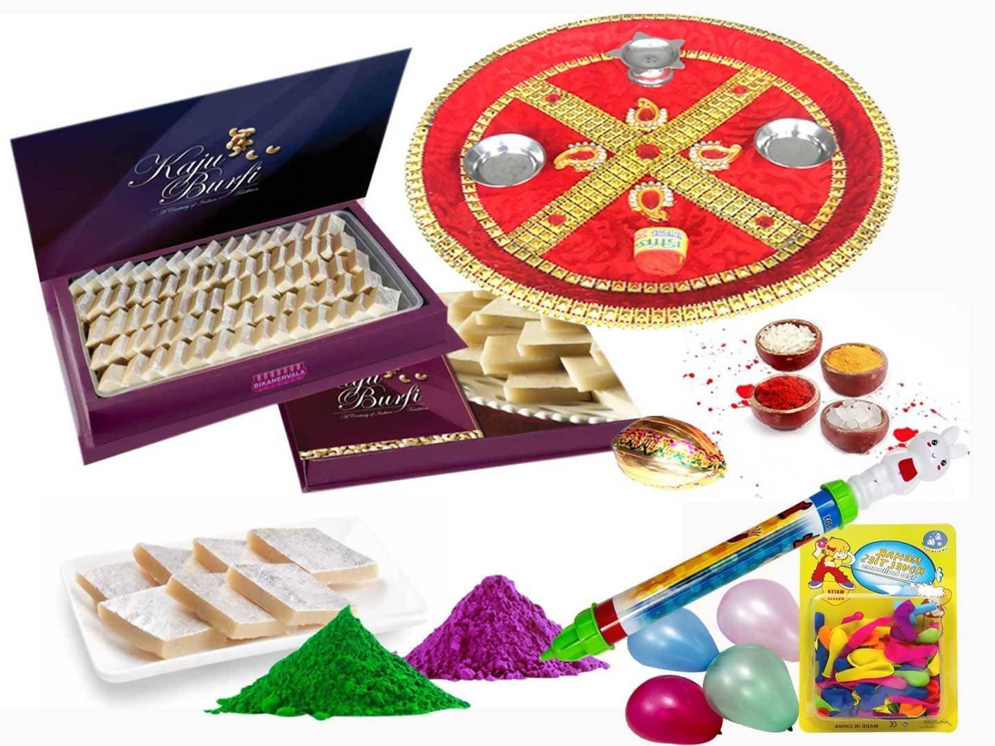 Bikanervala Holi Puja Thali With Kaju Katli - Distacart