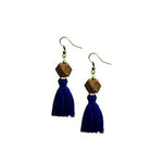 Thumbnail for Tiaraa Blue Tassel Hexagon Earrings For Women - Distacart