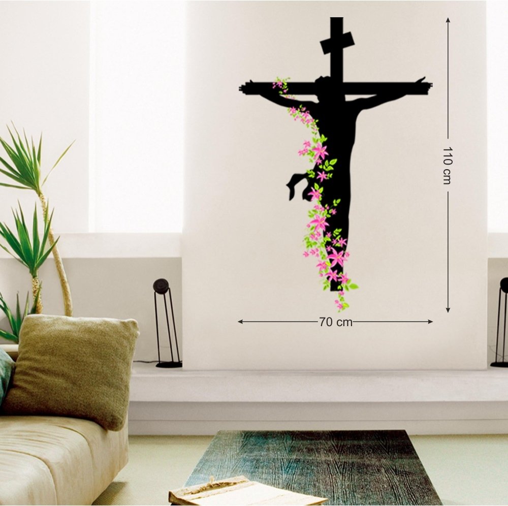 Floral Religion Christian Trinity Prayer Wall Sticker