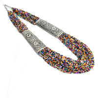 Thumbnail for Mominos Fashion Johar Kamal Oxidised Multi Beads Long Statement Necklace For Women - Distacart