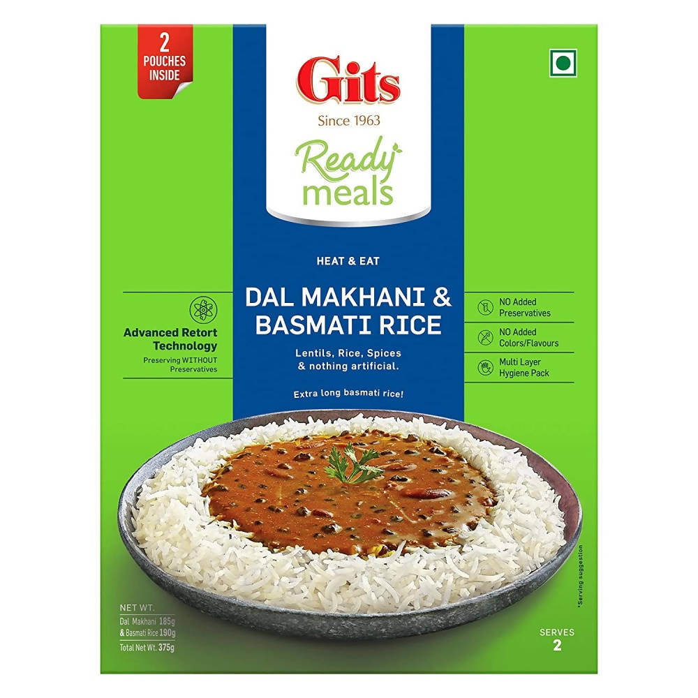 Gits Ready Meals Heat & Eat Dal Makhani & Basmati Rice - Distacart