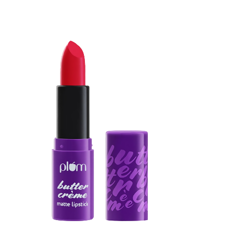 Plum Butter Crème Matte Lipstick Scarlet Siren - 134 (True Red) - Distacart