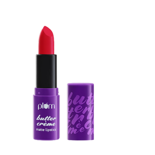 Plum Butter Crème Matte Lipstick Scarlet Siren - 134 (True Red) - Distacart