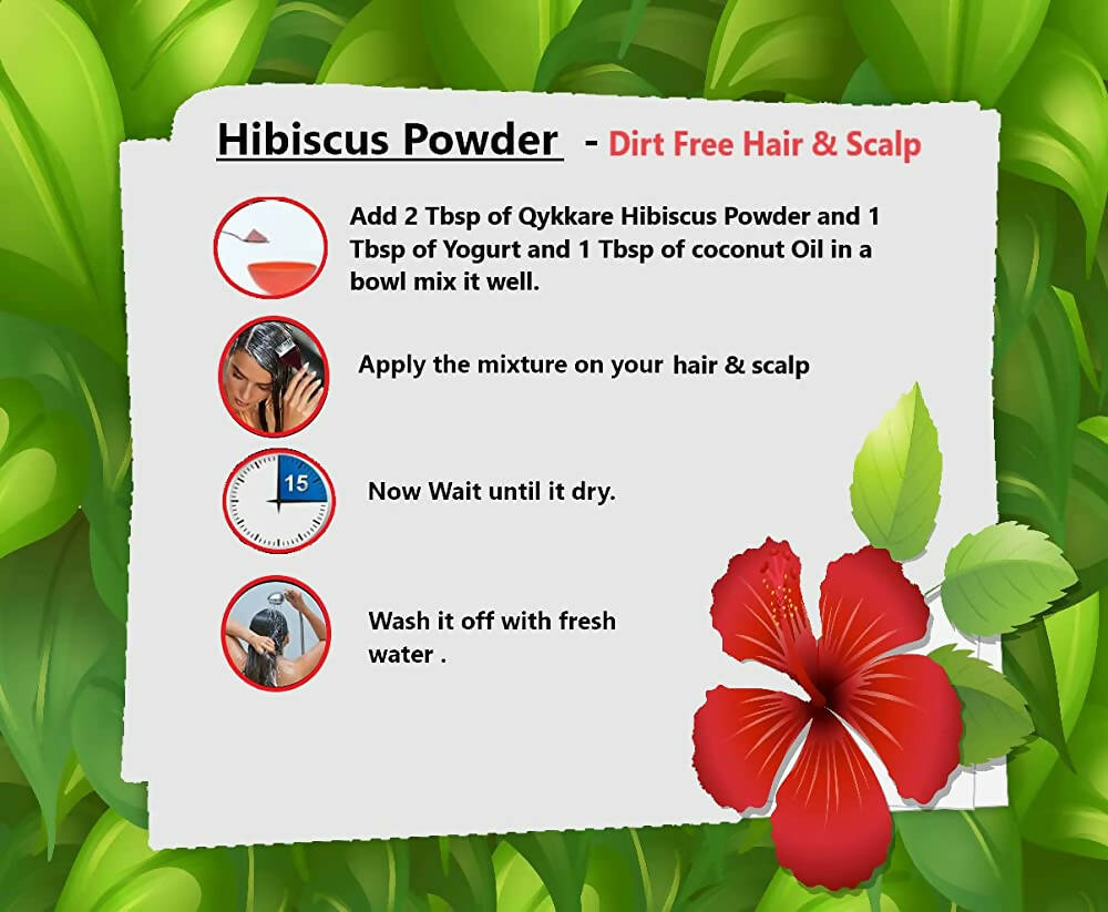 Qykkare Premium Hibiscus Powder For Hair Growth - Distacart