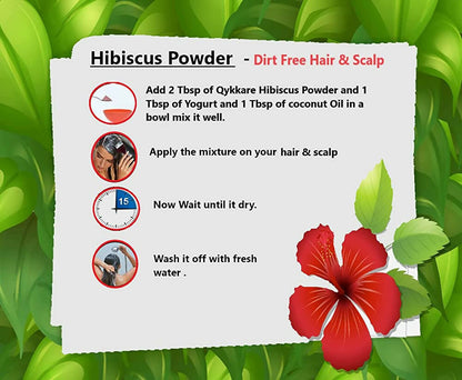 Qykkare Premium Hibiscus Powder For Hair Growth - Distacart
