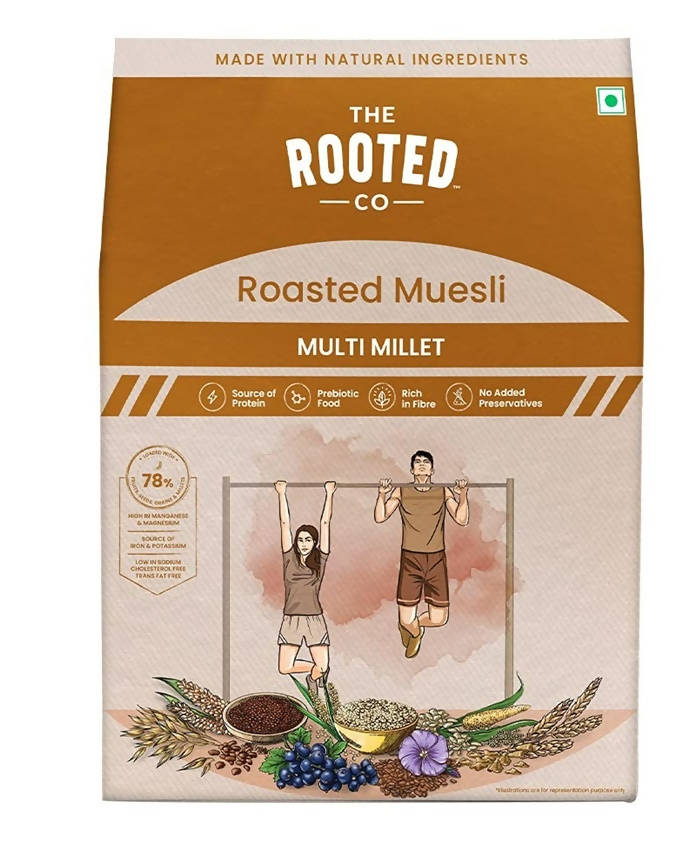 The Rooted Co Roasted Muesli Multi Millet - Distacart