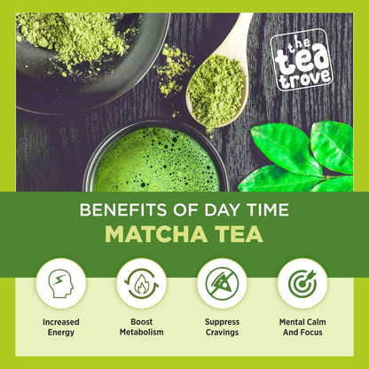 The Tea Trove Matcha Green Tea Powder - Lemon, Ginger, Matcha tea with Black Rock Salt - Distacart