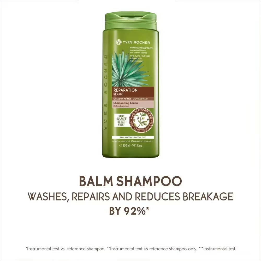 Yves Rocher Reparation Repair Balm Shampoo Sulfate Free - Distacart