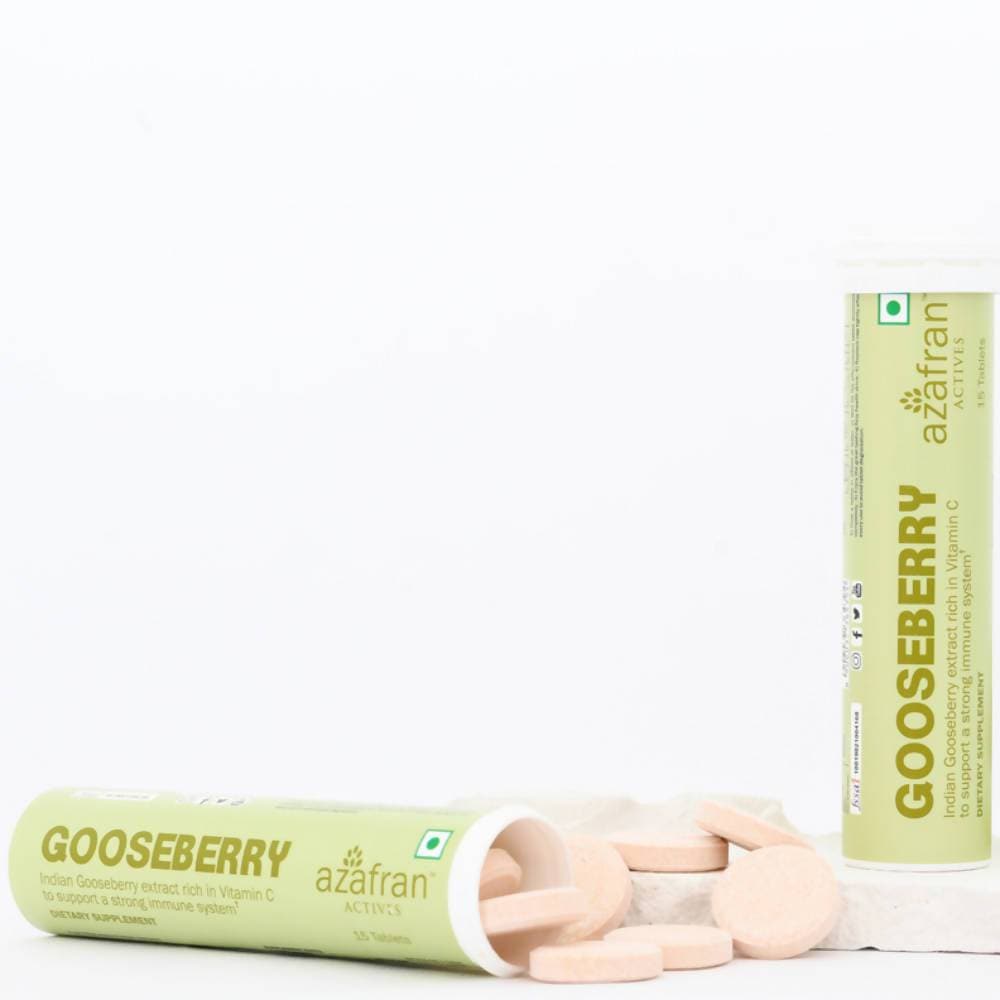 Azafran Actives Organic Gooseberry Tablets - Distacart