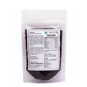 Jioo Organics Dried Black Sesame Seeds Ingredients