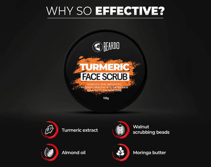 Beardo Turmeric Face Scrub - Distacart