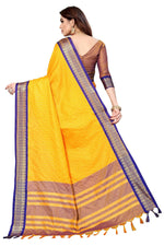 Thumbnail for Vamika Weaving Yellow Cotton Silk Saree (BHAVINI YELLOW) - Distacart