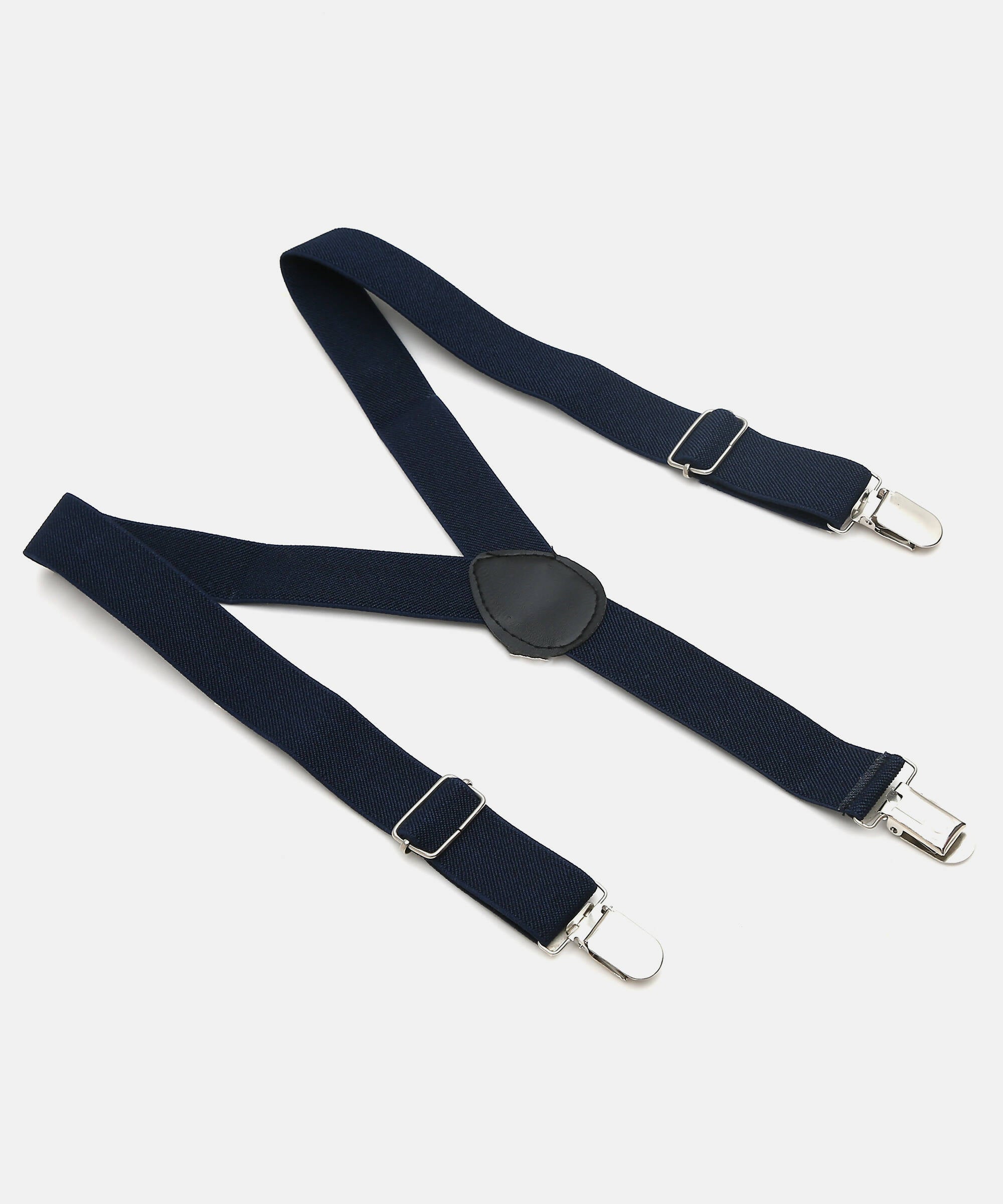 Manet Boys Solid Suspenders - Navy Blue - Distacart