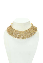 Thumbnail for Mominos Fashion Johar Kamal Traditional Rajwadi Design Heavy Golden Color Choker Set - Distacart