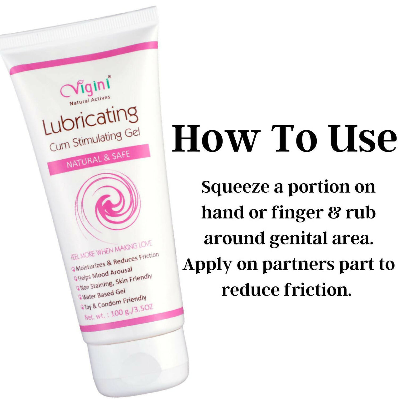 Vigini Natural Actives Vaginal Lubricant, Lubricating Cum Stimulating Lube Gel - Distacart