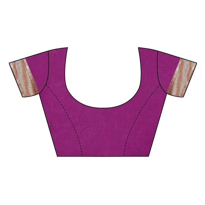 Vamika Banarasi Jacquard Weaving Purple Saree (Siri Purple) Blouse