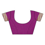 Thumbnail for Vamika Banarasi Jacquard Weaving Purple Saree (Siri Purple) Blouse