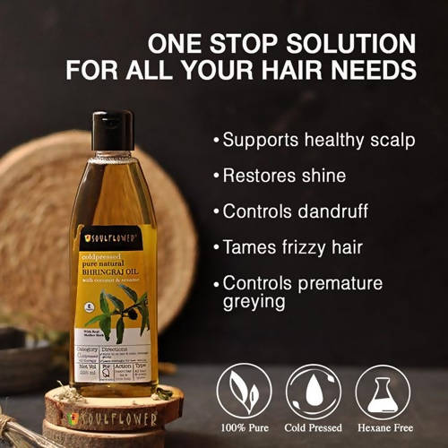 Soulflower Cold Pressed Pure Natural Bhringaraj Oil Uses