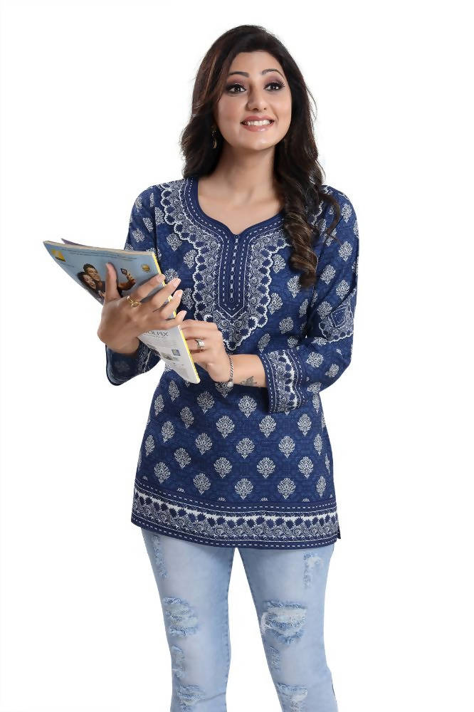 Snehal Creations Bright as Summer Cool Printed Tunic Top