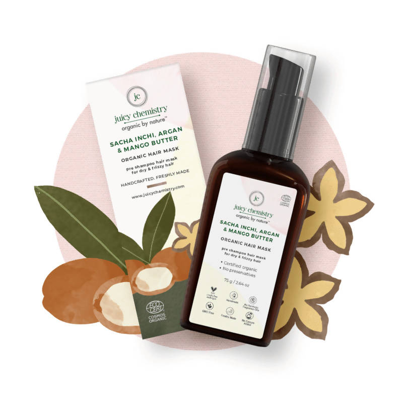 Juicy Chemistry Sacha Inchi, Argan & Mango Butter Hair Mask - Distacart