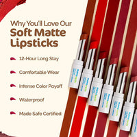 Thumbnail for Mamaearth Soft Matte Long Stay Lipstick - Honey Blush - Distacart
